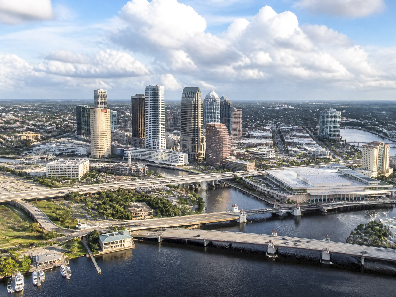 Tampa Aerial Perspective of Downtown